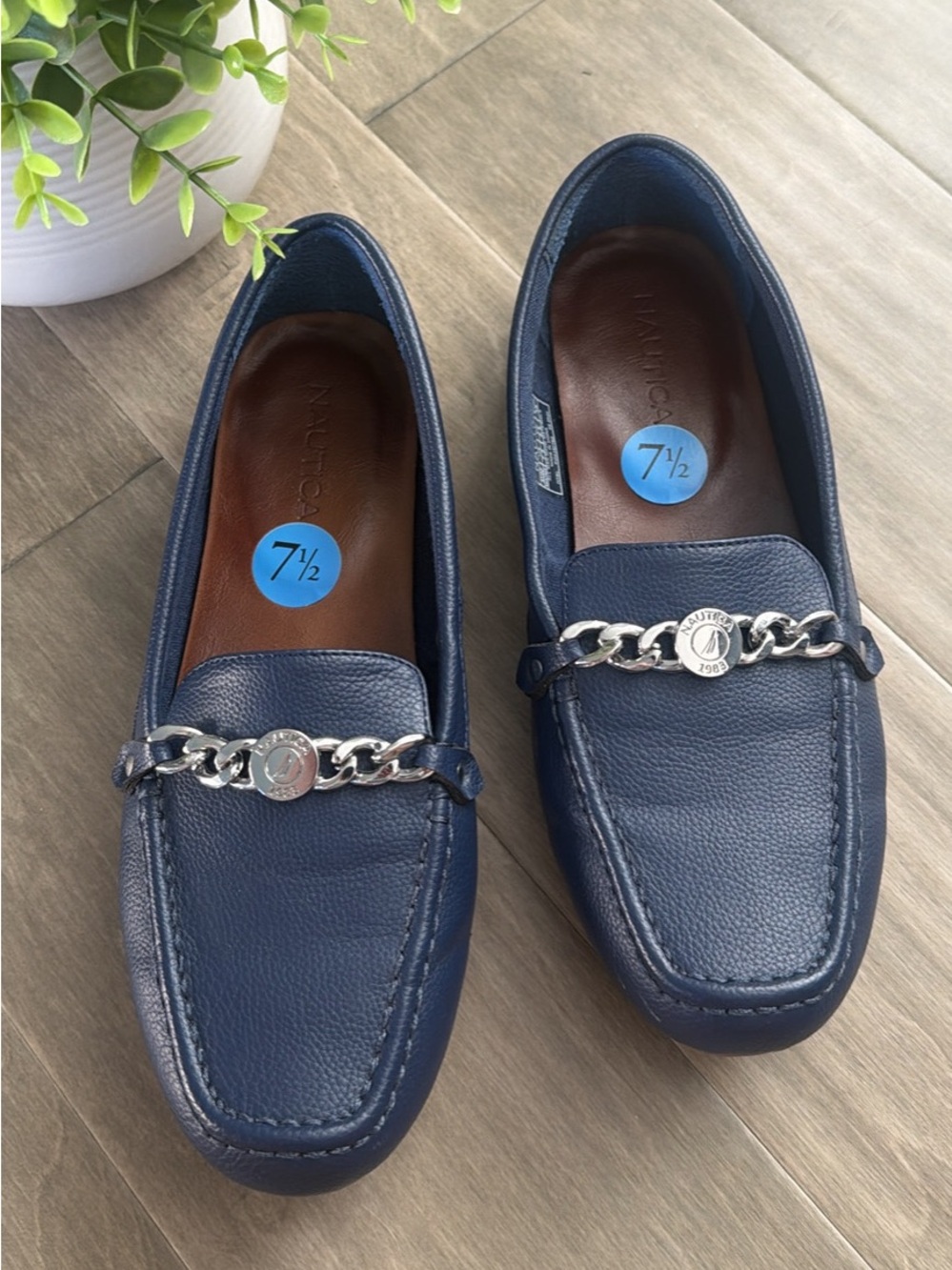 Nautica Navy Leather Loafers